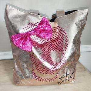 Rose Gold Metallic Betsey Johnson tote